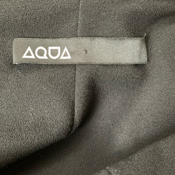 Aqua Snoop Boiled Wool Dress with Cut Out - Picture 4 of 9